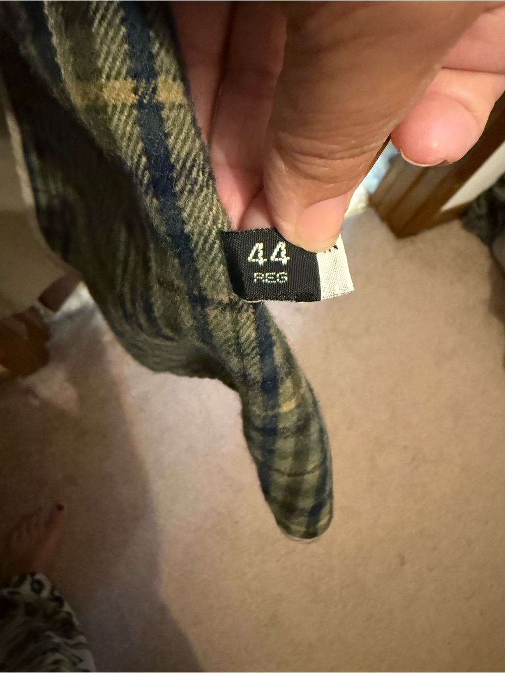 London Fog Tan Trench Coat with Plaid Lining - Picture 5 of 6